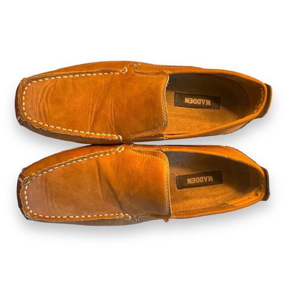 Madden Mens Driving Loafers Shoes Size 8 M Tan Slip on Casual - Picture 7 of 12